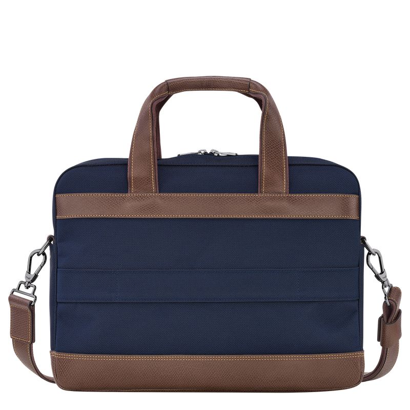 Aktówka Męskie Longchamp Boxford S Recycled canvas Niebieskie | PL7637IL