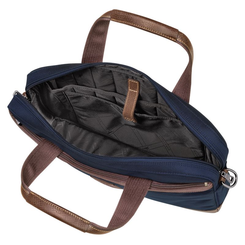 Aktówka Męskie Longchamp Boxford S Recycled canvas Niebieskie | PL7637IL