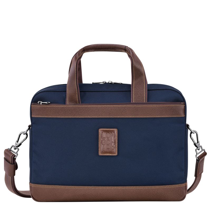 Aktówka Męskie Longchamp Boxford S Recycled canvas Niebieskie | PL7637IL