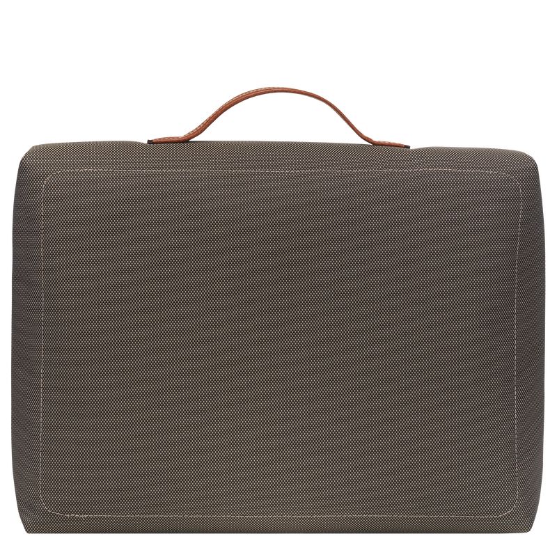 Aktówka Męskie Longchamp Boxford S Recycled canvas Brązowe | PL7617NW