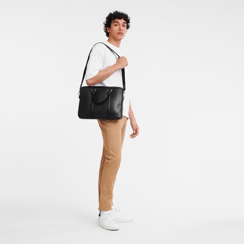 Aktówka Męskie Longchamp Le FoulonnÉ XS Leather Czarne | PL7613XY