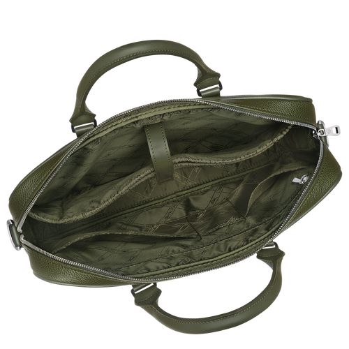 Aktówka Męskie Longchamp Le FoulonnÉ XS Leather Khaki | PL7612ZU