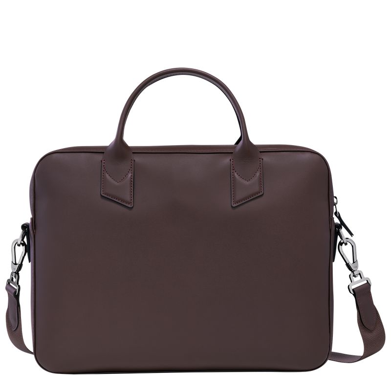 Aktówka Męskie Longchamp sur Seine Leather Mocha | PL7645QM