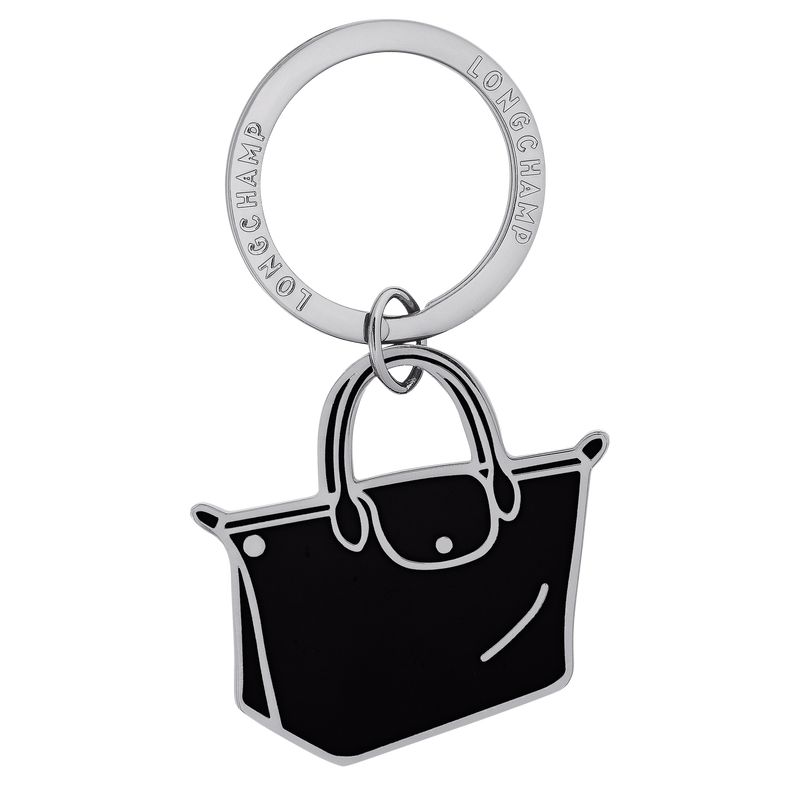 Breloczki Damskie Longchamp Le Pliages Metal Czarne | PL8358GS