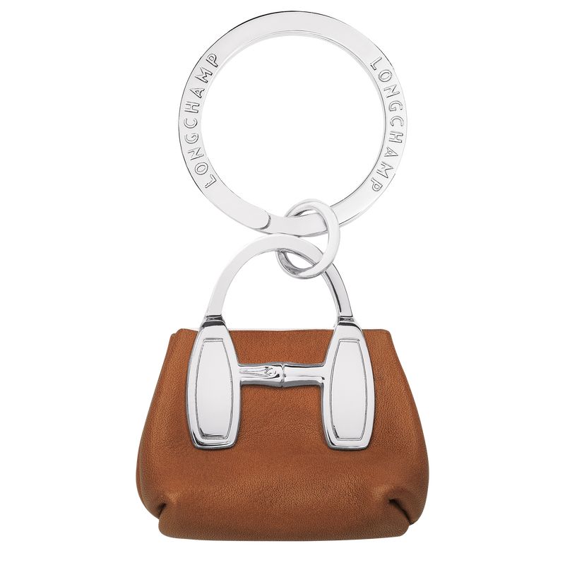 Breloczki Damskie Longchamp Le Roseaus Leather Cognac | PL8362AH