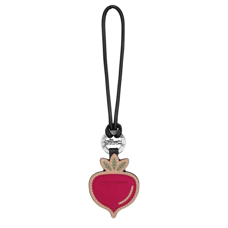 Breloczki Męskie Longchamp Key ring Leather Beetroot | PL7029OK