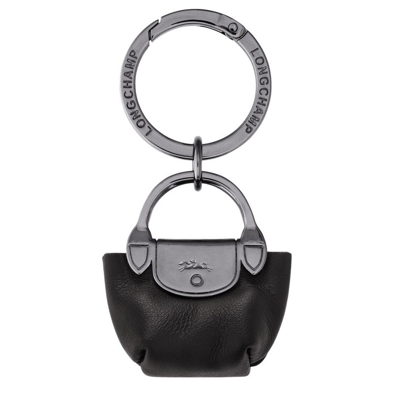 Breloczki Męskie Longchamp Le Pliage Xtra Leather Czarne | PL7010AH