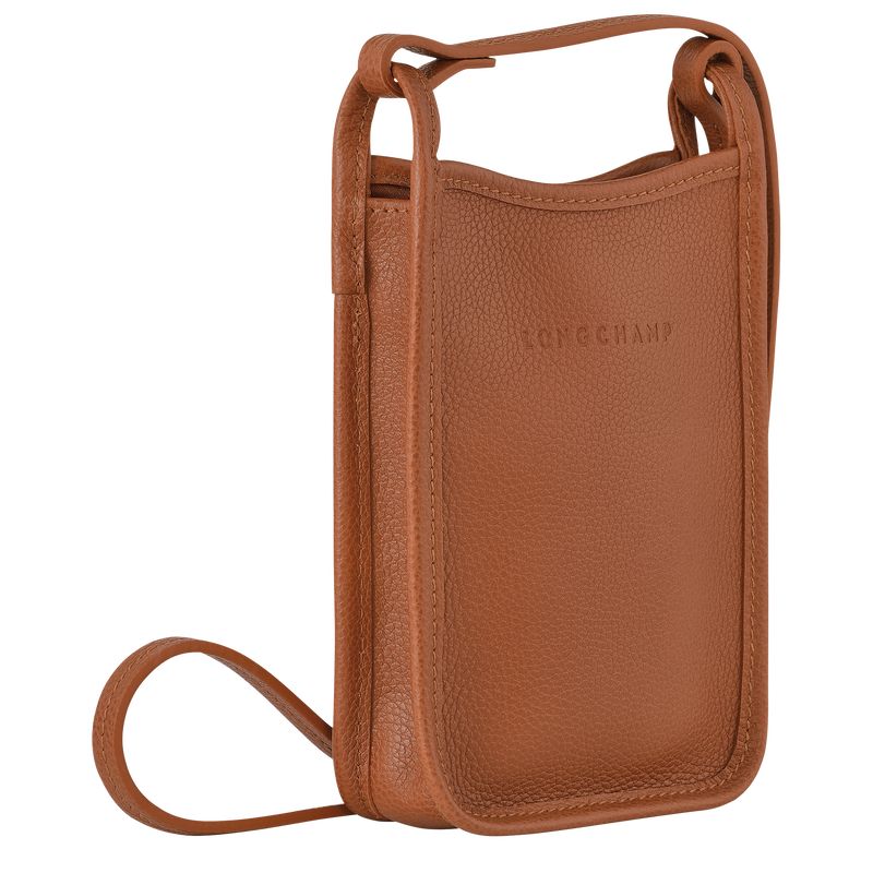 Etui Damskie Longchamp Le FoulonnÉ 1 Leather Caramel | PL8433OK