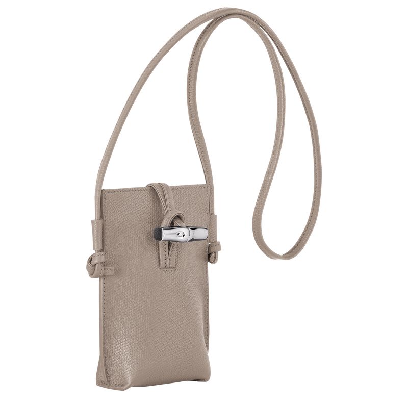 Etui Damskie Longchamp Le Roseau 1 Leather Clay | PL8407KO