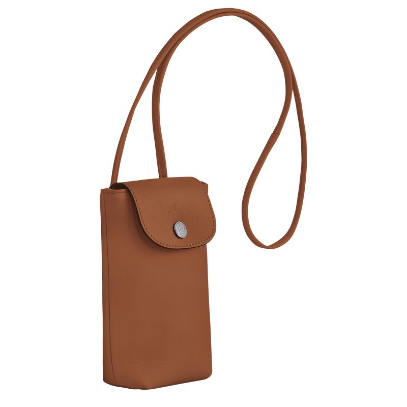 Etui Męskie Longchamp Le Pliage Xtra with leather lace Cognac | PL7429IL