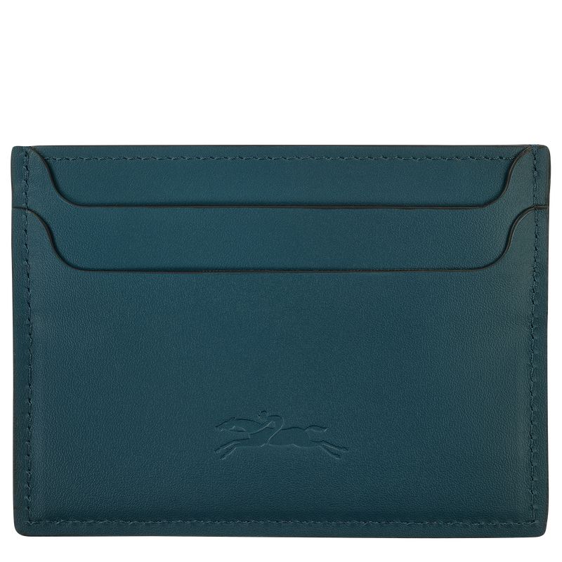 Etui na Karty Damskie Longchamp Le FoulonnÉ Leather Niebieskie | PL8534YX