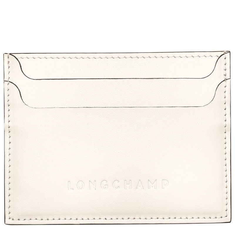 Etui na Karty Damskie Longchamp Le FoulonnÉ Leather Ecru | PL8533TC