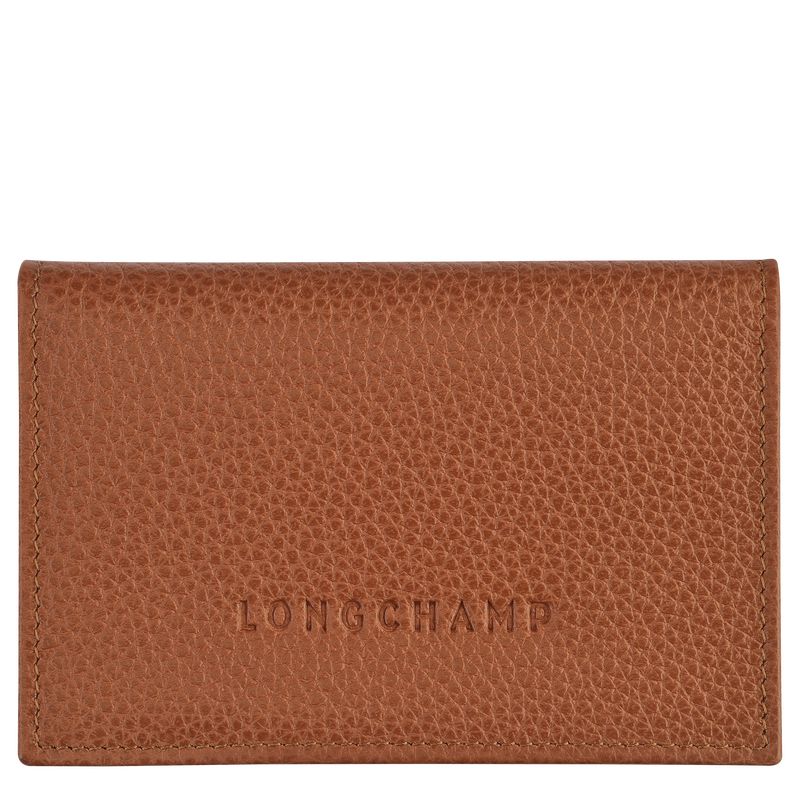 Etui na Karty Damskie Longchamp Le FoulonnÉ Leather Caramel | PL8518AH