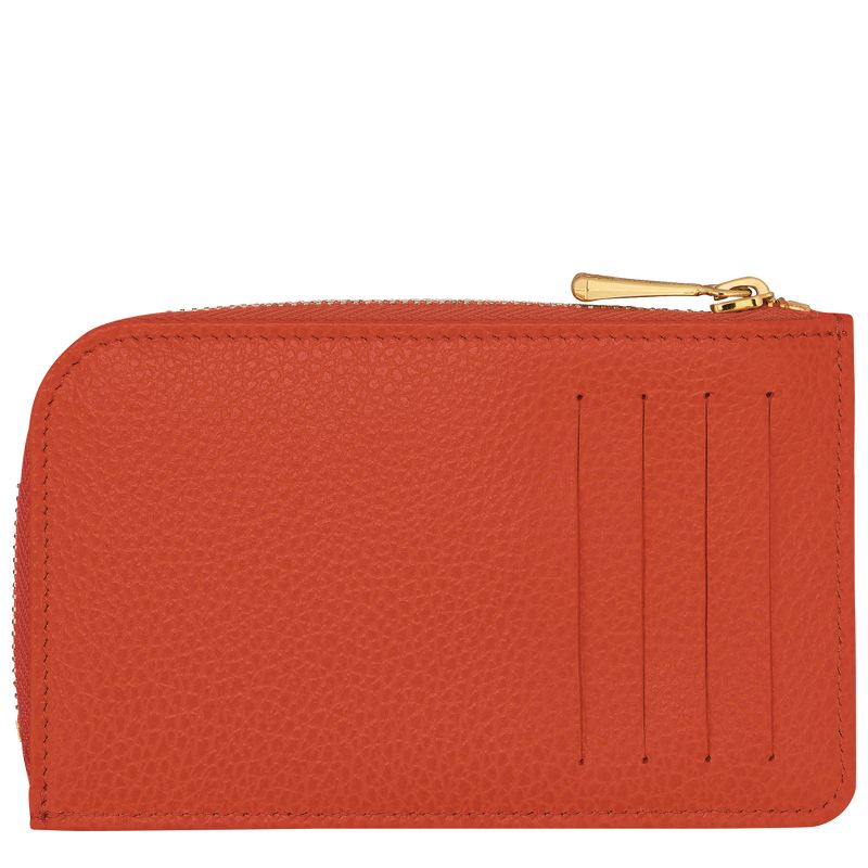 Etui na Karty Damskie Longchamp Le FoulonnÉ Leather Paprika | PL8514GS