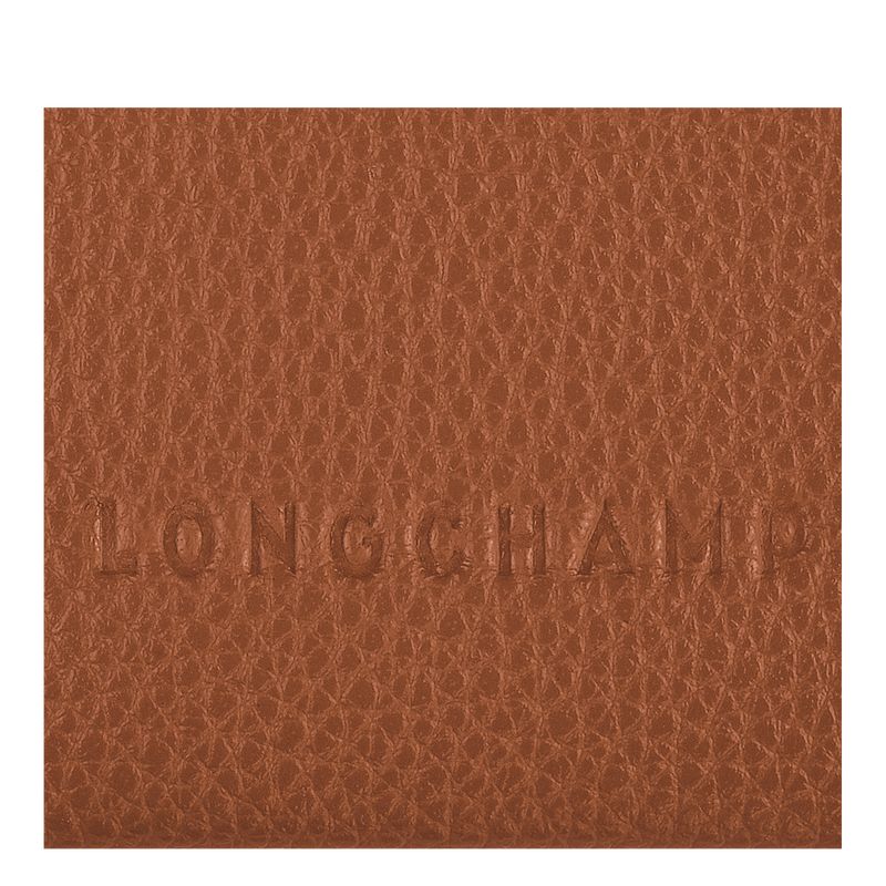 Etui na Karty Damskie Longchamp Le FoulonnÉ Leather Caramel | PL8500BE