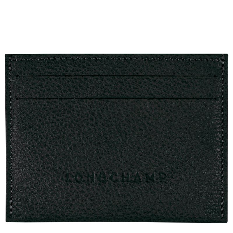 Etui na Karty Damskie Longchamp Le FoulonnÉ Leather Czarne | PL8499VR