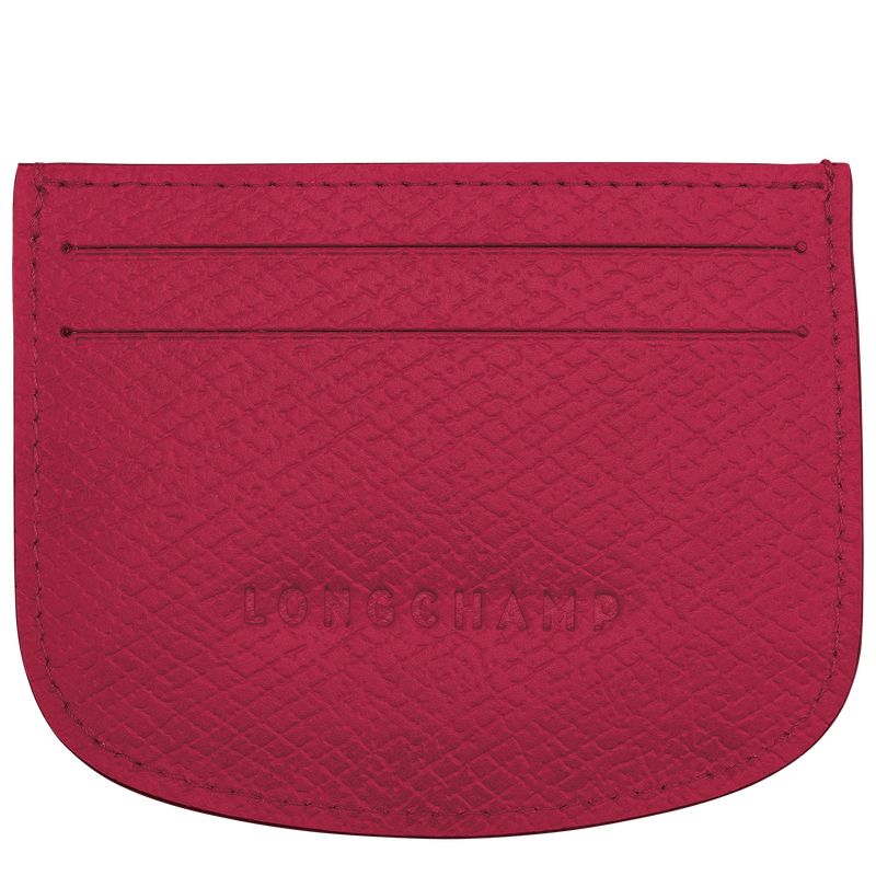 Etui na Karty Damskie Longchamp Épure Leather Magenta | PL8524TC