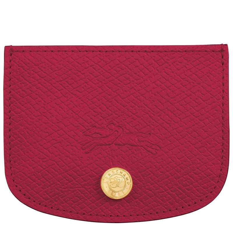 Etui na Karty Damskie Longchamp Épure Leather Magenta | PL8524TC