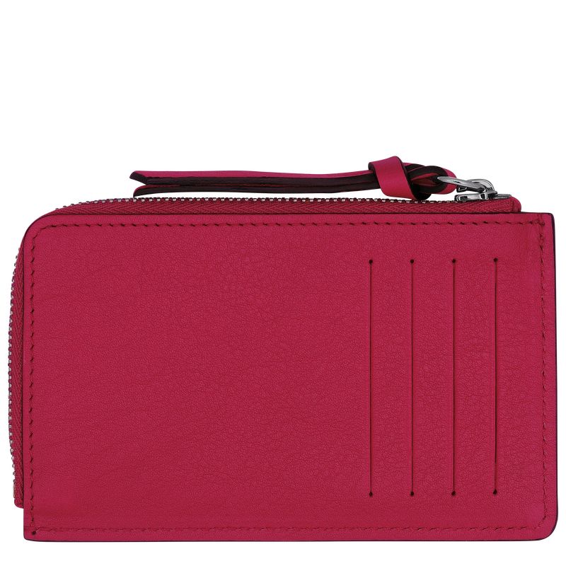 Etui na Karty Męskie Longchamp 3D Leather Magenta | PL7384QM