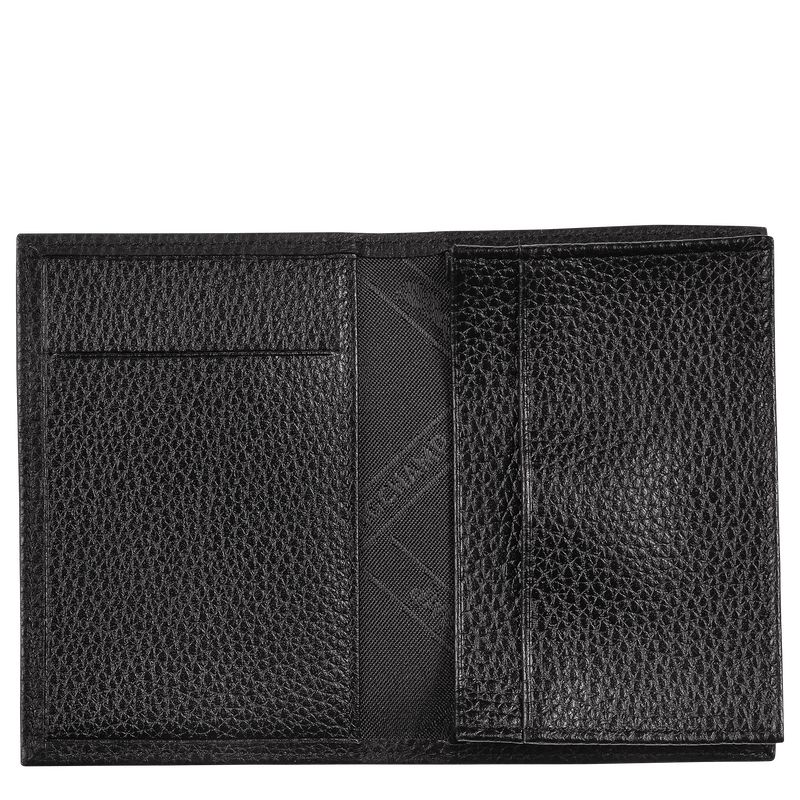 Etui na Karty Męskie Longchamp Le FoulonnÉ Leather Czarne | PL7365ZU