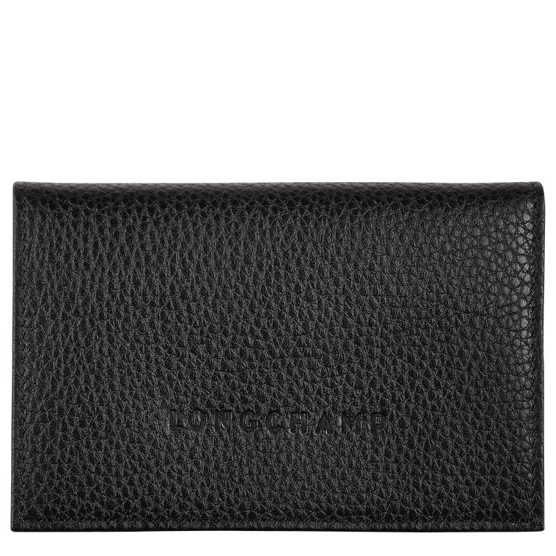 Etui na Karty Męskie Longchamp Le FoulonnÉ Leather Czarne | PL7365ZU