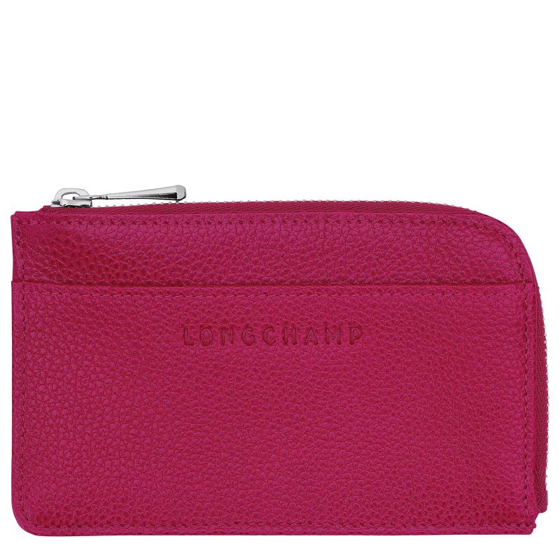 Etui na Karty Męskie Longchamp Le FoulonnÉ Leather Beetroot | PL7358MQ