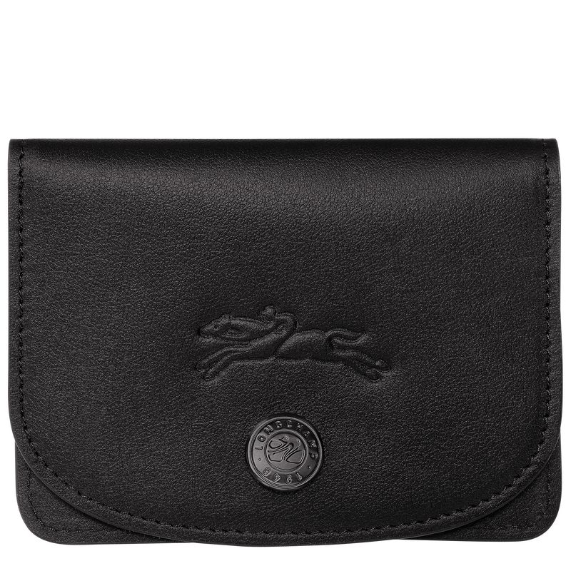 Etui na Karty Męskie Longchamp Le Pliage Xtra Leather Czarne | PL7369HA