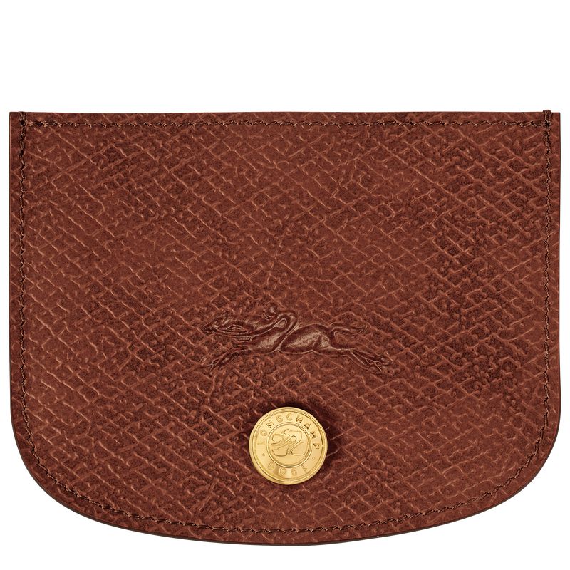 Etui na Karty Męskie Longchamp Épure Leather Brązowe | PL7375PJ