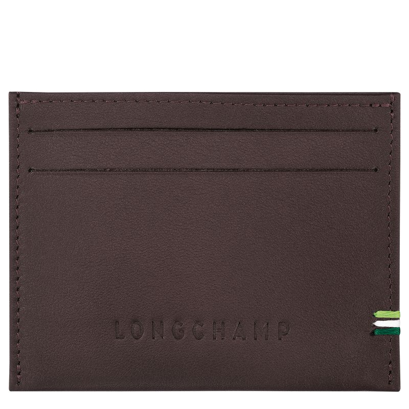 Etui na Karty Męskie Longchamp sur Seine Leather Mocha | PL7388RV