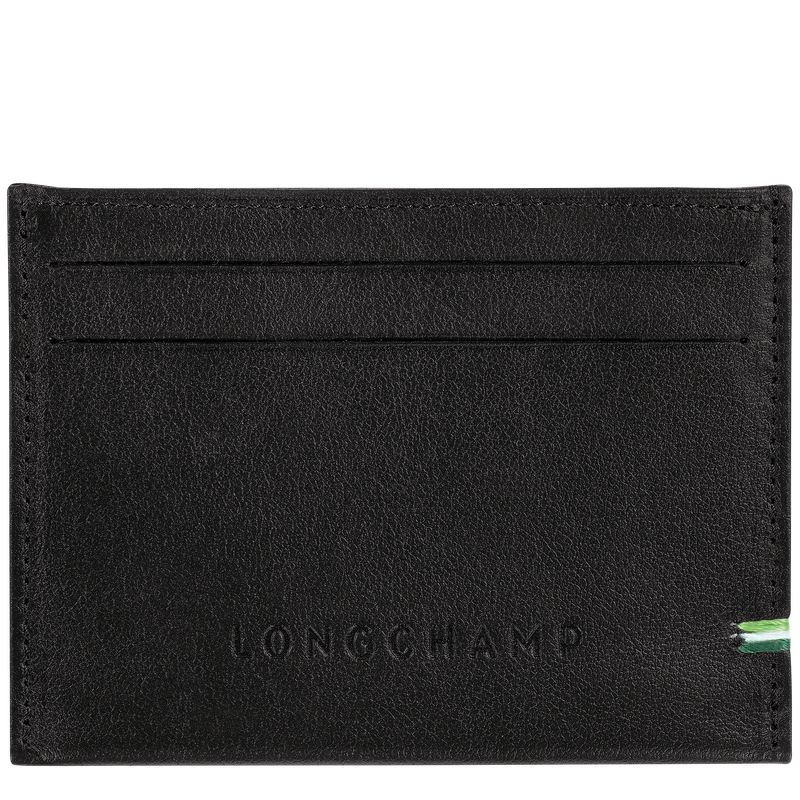 Etui na Karty Męskie Longchamp sur Seine Leather Czarne | PL7387EB