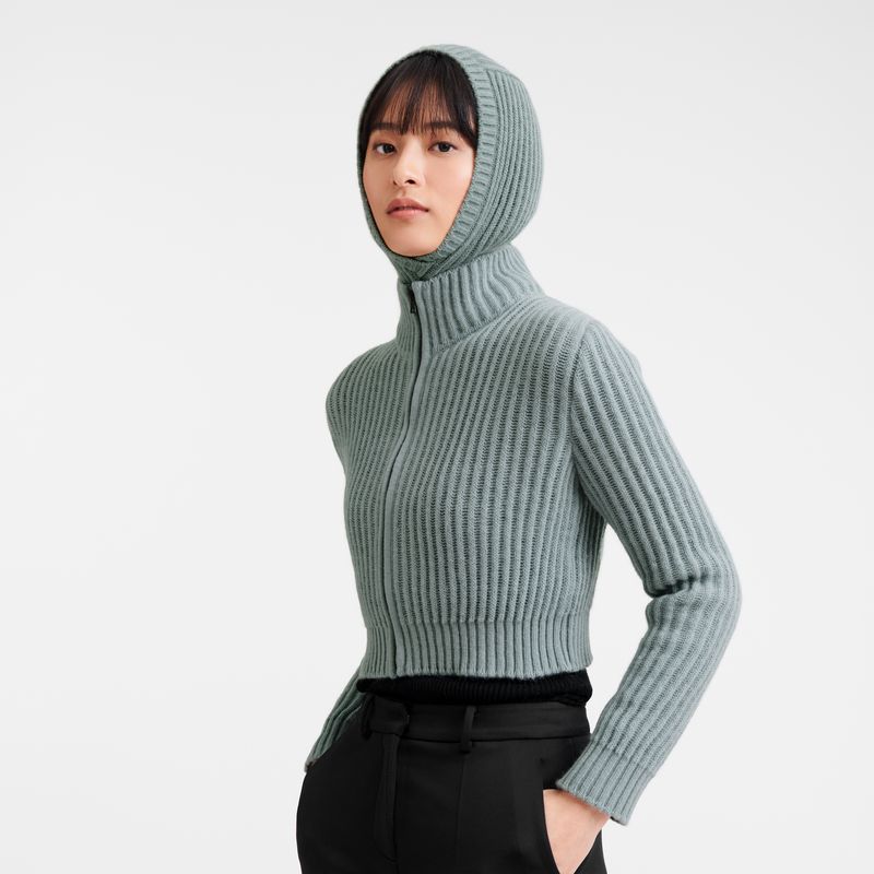 Kapelusz Damskie Longchamp Balaclava Knit Celadon | PL8198LI