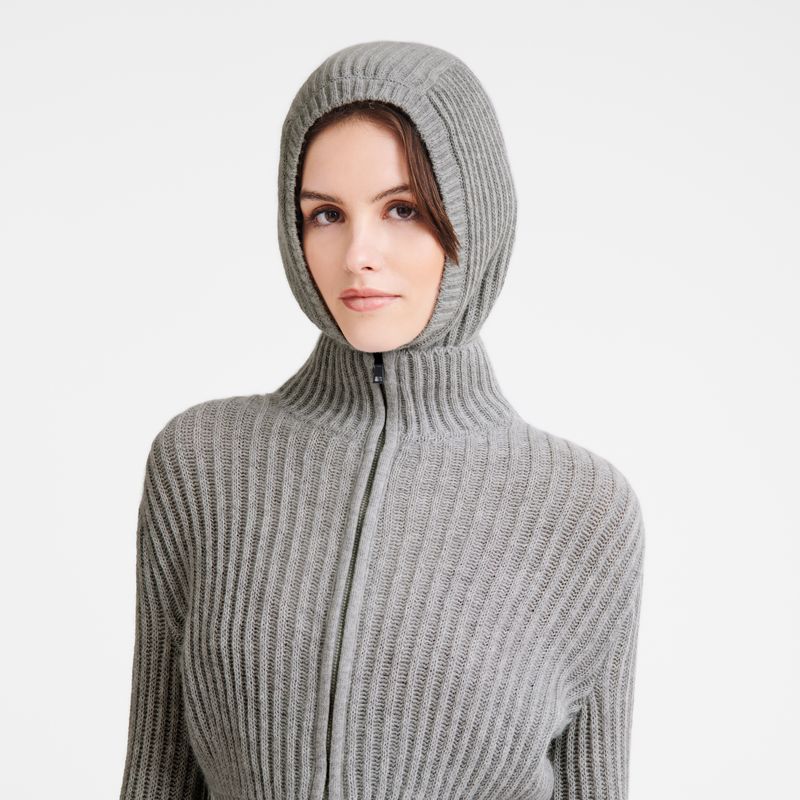 Kapelusz Damskie Longchamp Balaclava Knit Szare | PL8197ZU