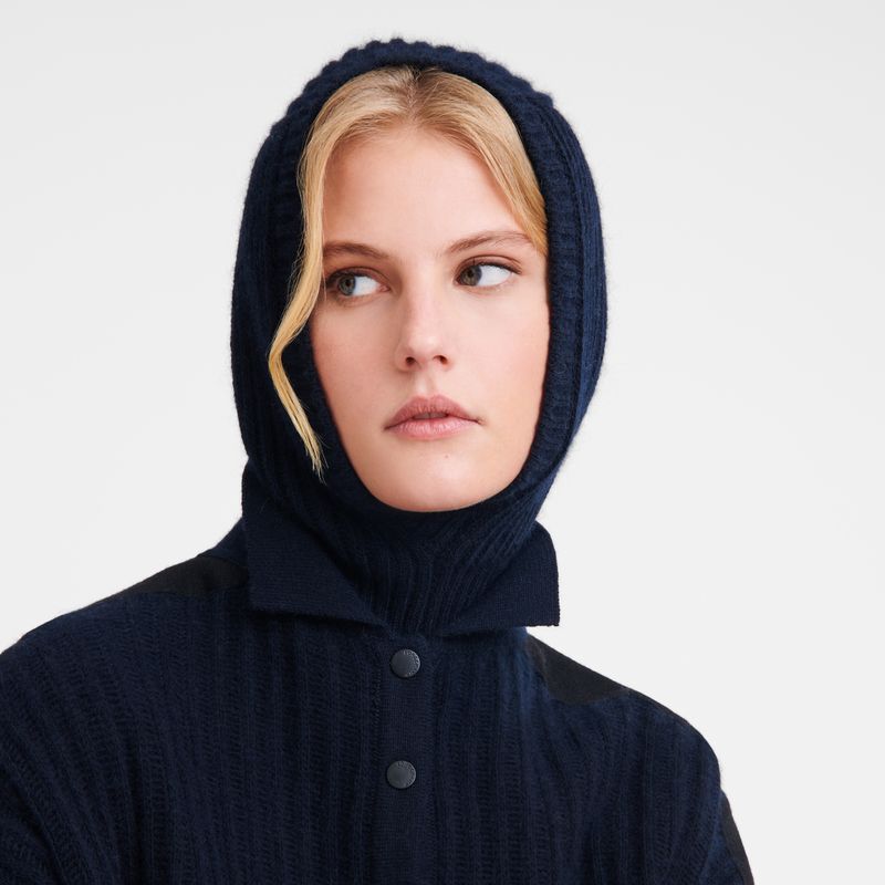 Kapelusz Męskie Longchamp Balaclava Knit Granatowe | PL7000XY