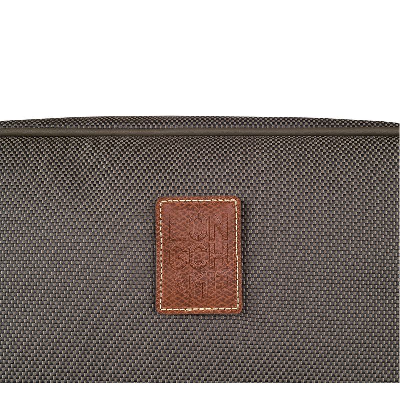 Kosmetyczki Damskie Longchamp Boxford Recycled canvas Brązowe | PL8213RV