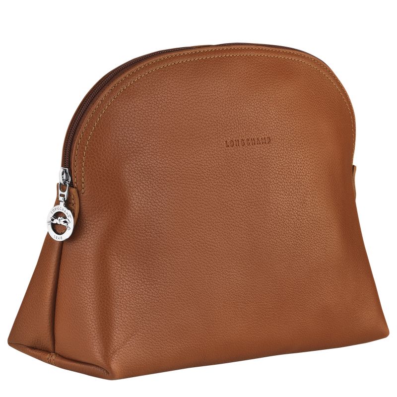 Kosmetyczki Damskie Longchamp Le FoulonnÉ Leather Caramel | PL8208OK