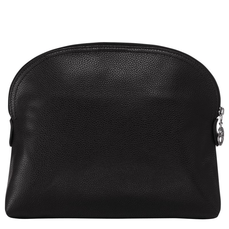 Kosmetyczki Damskie Longchamp Le FoulonnÉ Leather Czarne | PL8206AH