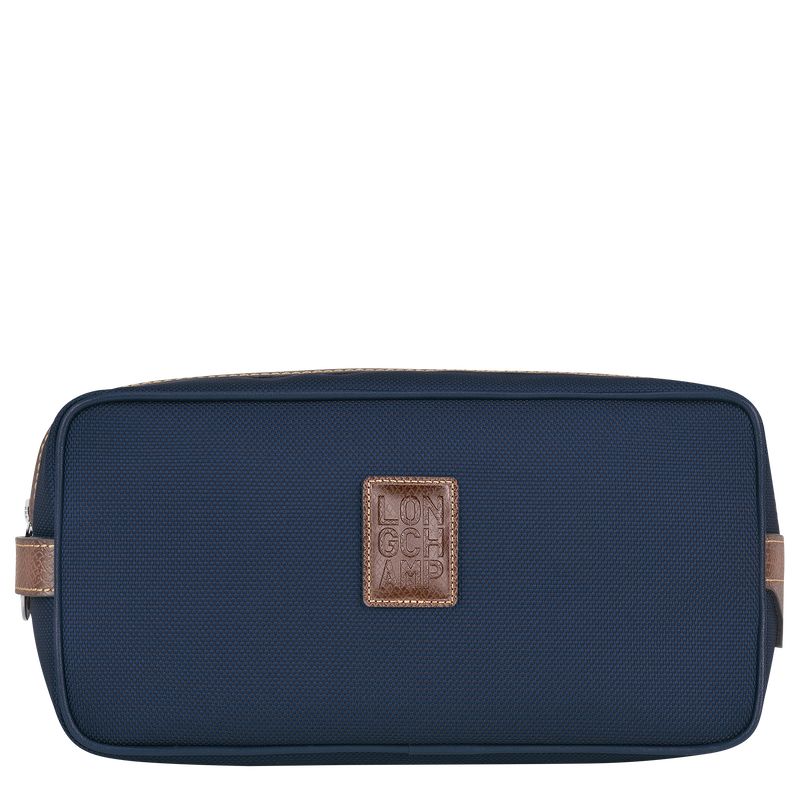 Kosmetyczki Męskie Longchamp Boxford Recycled canvas Niebieskie | PL7158LI