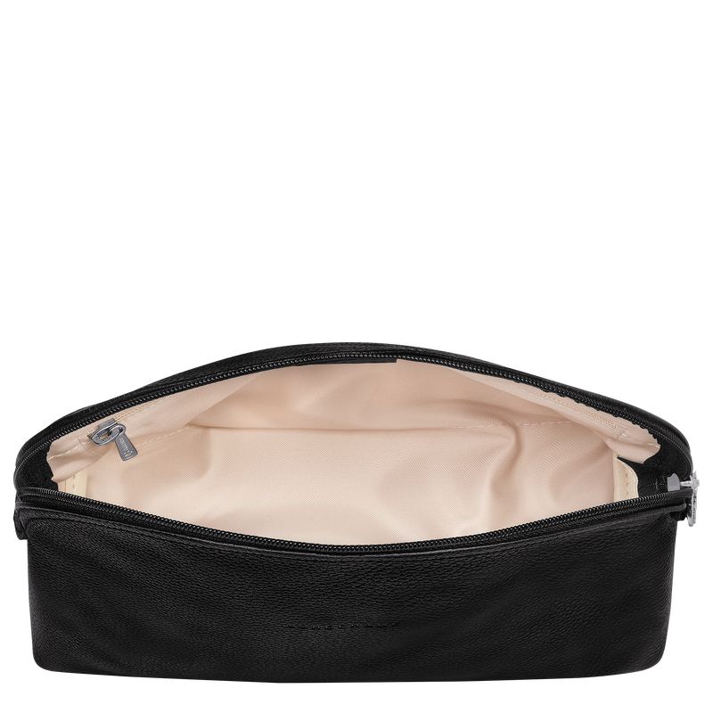 Kosmetyczki Męskie Longchamp Le FoulonnÉ Leather Czarne | PL7152NW