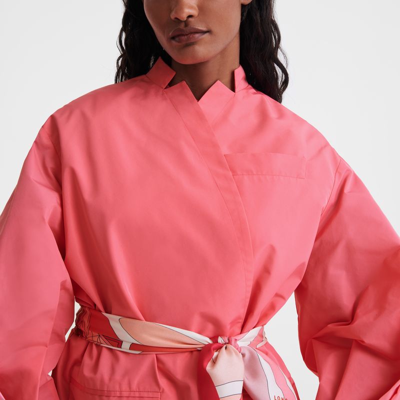 Kurtki Damskie Longchamp Kimono Technical taffeta Marshmallow | PL7853QM