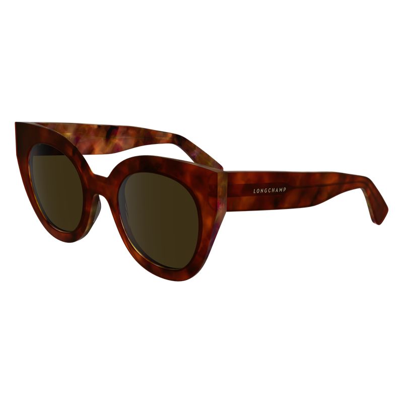 Okulary Przeciwsłoneczne Damskie Longchamp Acetate Brązowe | PL7942GS