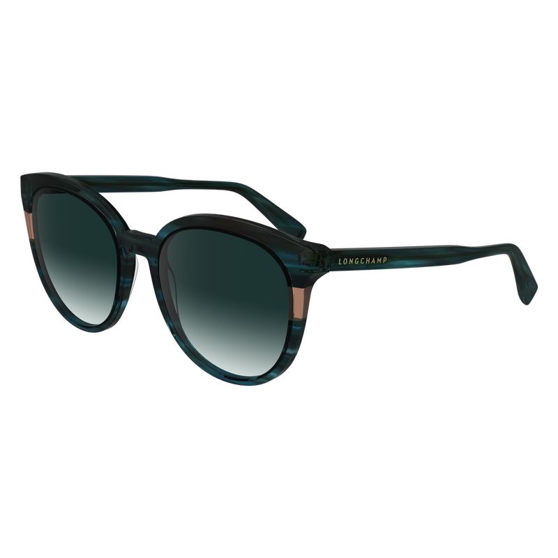 Okulary Przeciwsłoneczne Damskie Longchamp Acetate Niebieskie | PL7903WN