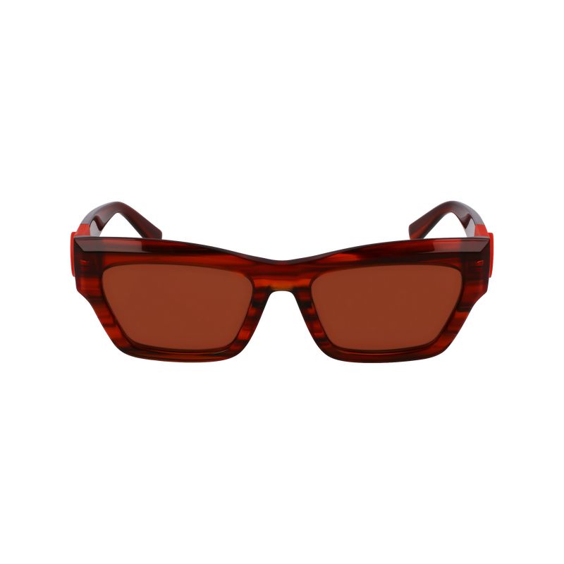 Okulary Przeciwsłoneczne Damskie Longchamp Organic acetate Czerwone | PL7898UZ