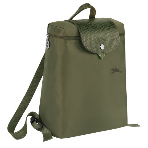 Plecaki Damskie Longchamp Le Pliage Green M Recycled canvas Forest | PL8738WN