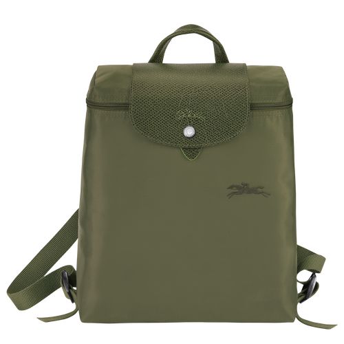 Plecaki Damskie Longchamp Le Pliage Green M Recycled canvas Forest | PL8738WN