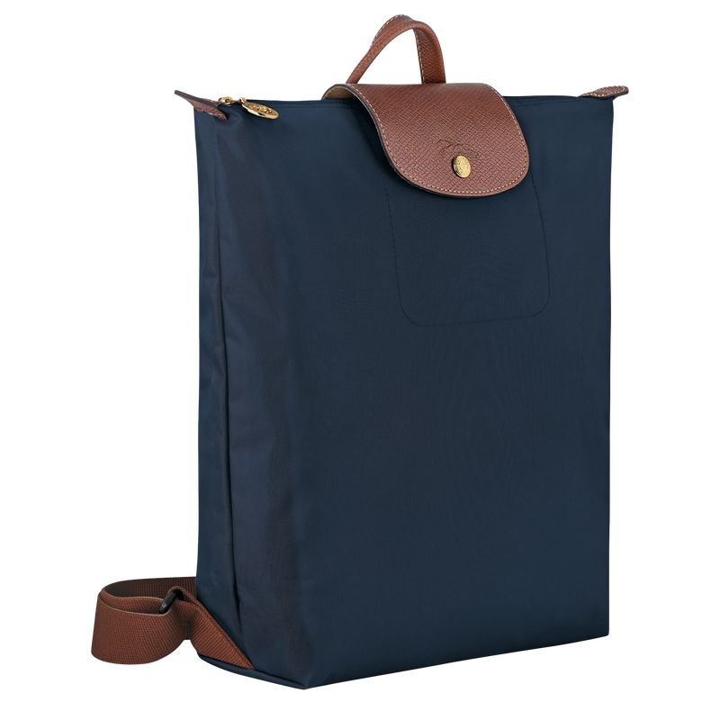 Plecaki Damskie Longchamp Le Pliage Original M Canvas Granatowe | PL8763MQ