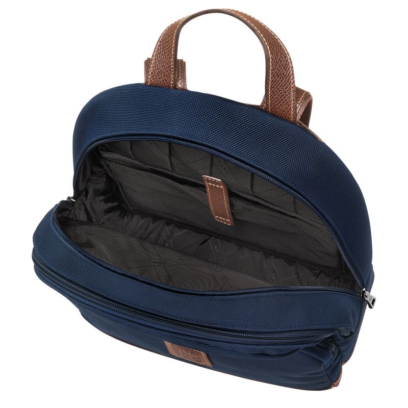 Plecaki Męskie Longchamp Boxford Recycled canvas Niebieskie | PL7554FD