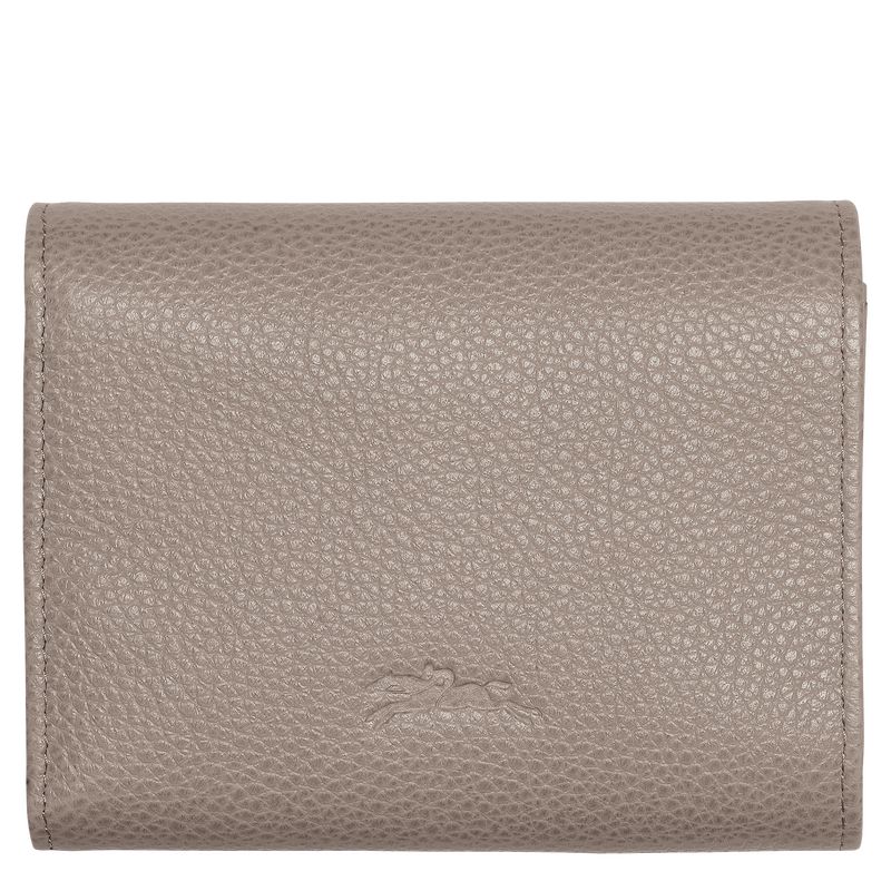 Portfele Damskie Longchamp Le FoulonnÉ Leather Turtledove | PL8575YX