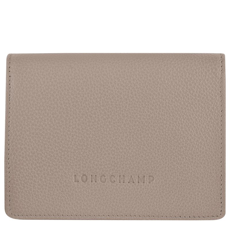 Portfele Damskie Longchamp Le FoulonnÉ Leather Turtledove | PL8575YX