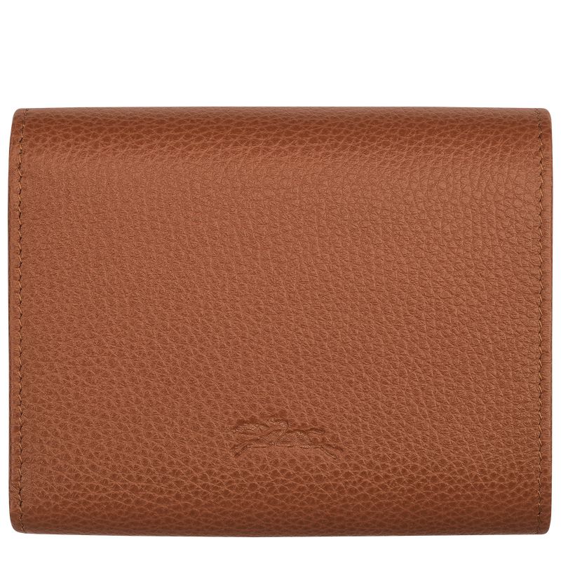 Portfele Damskie Longchamp Le FoulonnÉ Leather Caramel | PL8573IL