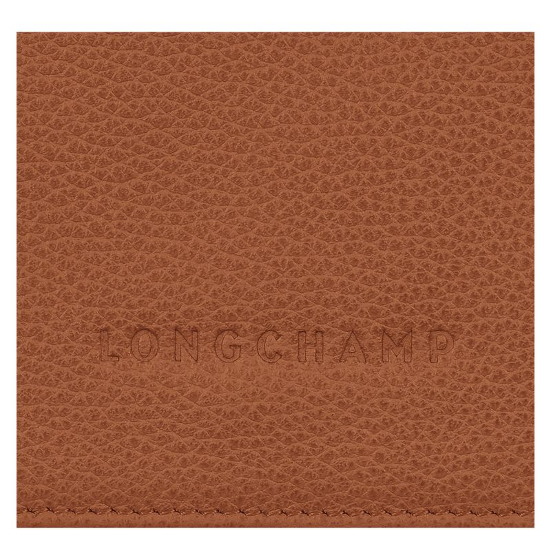 Portfele Damskie Longchamp Le FoulonnÉ Leather Caramel | PL8573IL